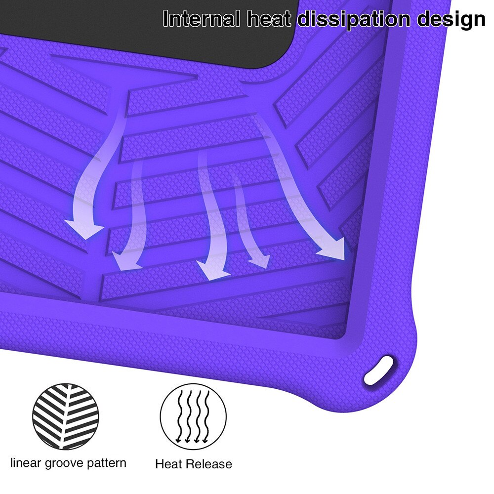 Husă tabletă BOMSTOM, Silicon, Suport reglabil, Violet, Compatibilă cu Samsung Galaxy Tab S6 Lite