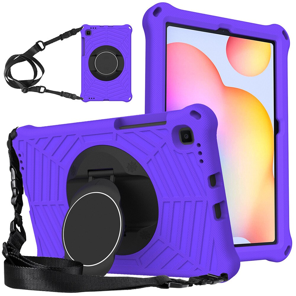 Husă tabletă BOMSTOM, Silicon, Suport reglabil, Violet, Compatibilă cu Samsung Galaxy Tab S6 Lite