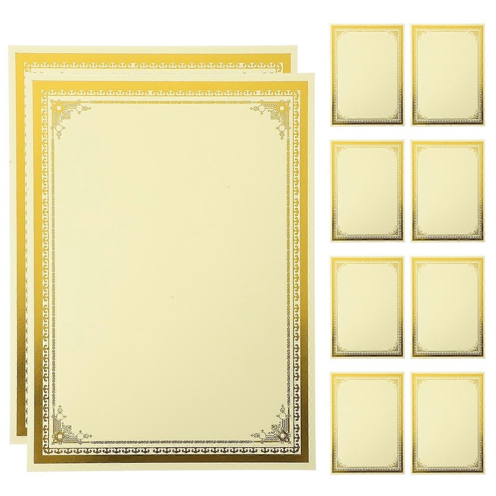 10 db tanúsítványlap, khaki, 29,70x21,00cm