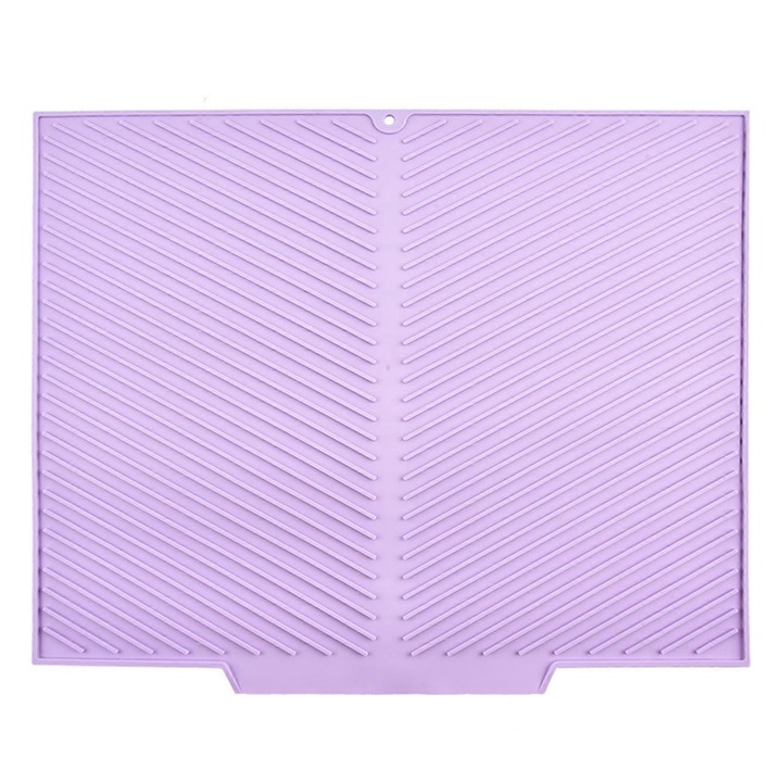 Edényszárító, szilikon, lila, 37x26x13 cm