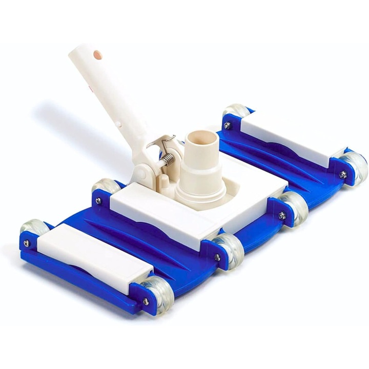 Ръчна вакуумна глава за басейн, тежък дизайн, гъвкава, с колела, съвместима с маркучи 3,2 см и 3,8 см