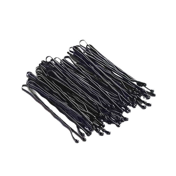 Set de 100 agrafe de par, negru