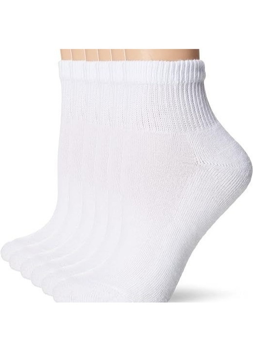 Комплект дамски чорапи, 6 чифта, удобни, бели, spandex