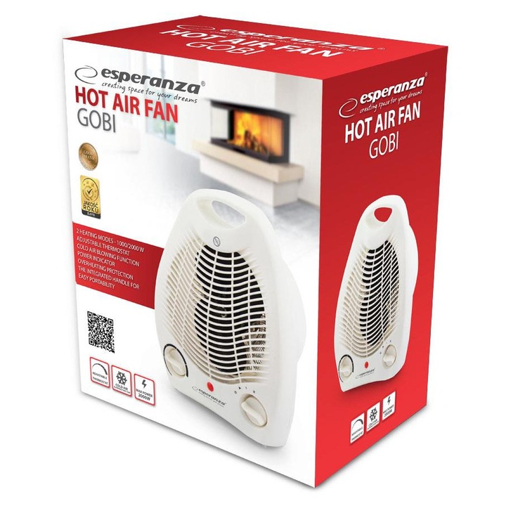 Radiátor Esperanza Gobi 1000/2000W