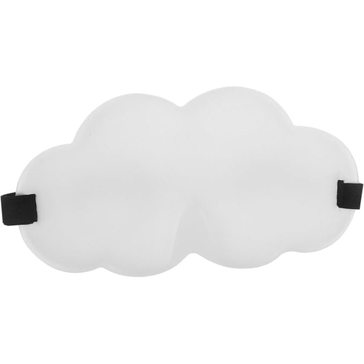 Masca de somn pentru femei, alb laptos, set de 2, material din bumbac si spuma cu memorie, confortabila, utilizare in calatorii