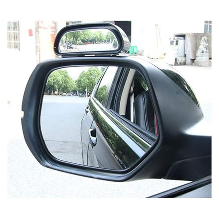 Set 2 oglinzi auto pentru unghi larg, potrivite pentru vehicule, montare pe oglinda retrovizoare