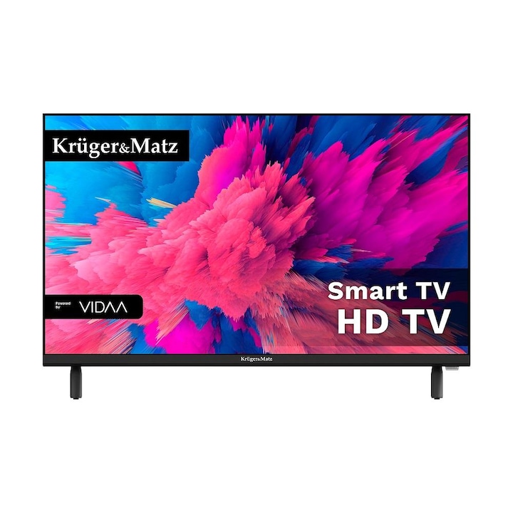 Телевизор Kruger&Matz 24", HD, DVB-T2/S2/T/C, H.265 HEVC