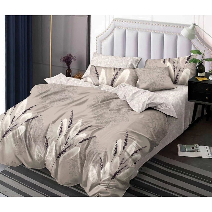 Lenjerie De Pat Din Finet 6 Piese - Flori Din Delta