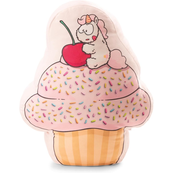 Jucarie de plus NICI Cupcake & Unicorn XL 46x60x20cm Alb
