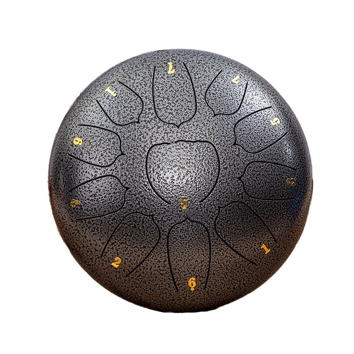 Стоманен езиков барабан, Omelivon, 10 инча, сребрист, 27x12см