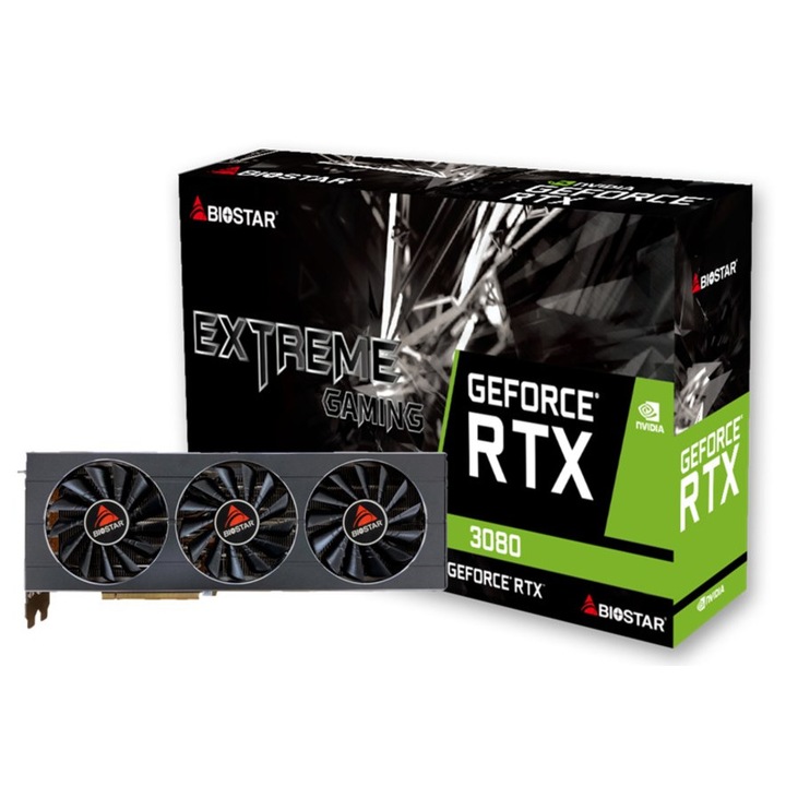 Видеокарта Biostar GeForce RTX 3080, 10GB, nVidia, 30cmx10cmx5cm