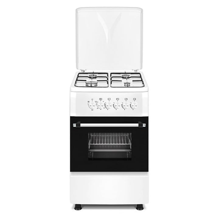 Aragaz gaz-electric Ravanson KWGE-K550, alb