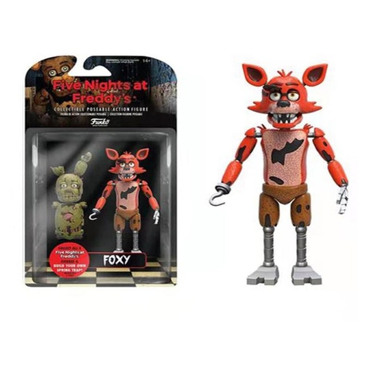 Figurina Five Nights at Freddy's, Foxy, cu articulatii flexibile, Decorative doll ornaments