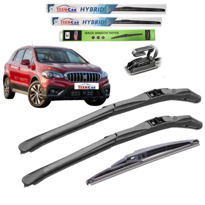 Suzuki SX4 S-Cross (2013–jelenlegi) TeamCar® ablaktörlő szett – Hybrid teljes készlet