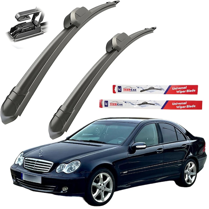 Чистачки TeamCar® Mercedes-Benz Sedan W203 07/2003–2007 (фейслифт) – Плоска предна част