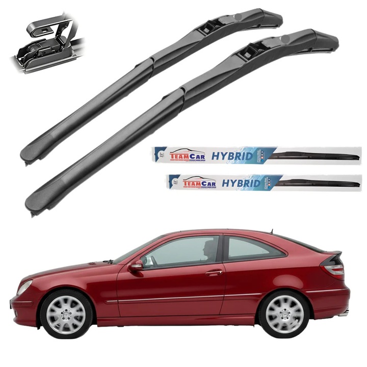 Чистачки TeamCar® Mercedes-Benz C/CL203 Coupé 07/2003–2007 (фейслифт) – Хибриден преден комплект