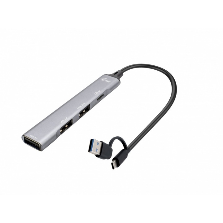 I-Tec CAHUBMETALMINI4 USB hub, távirányító