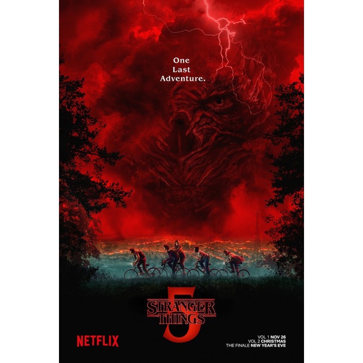 Poster Stranger Things 5 Poster Teases One Last Adventure, 61x90cm, poster2992, Zumzeria ®, Multicolor