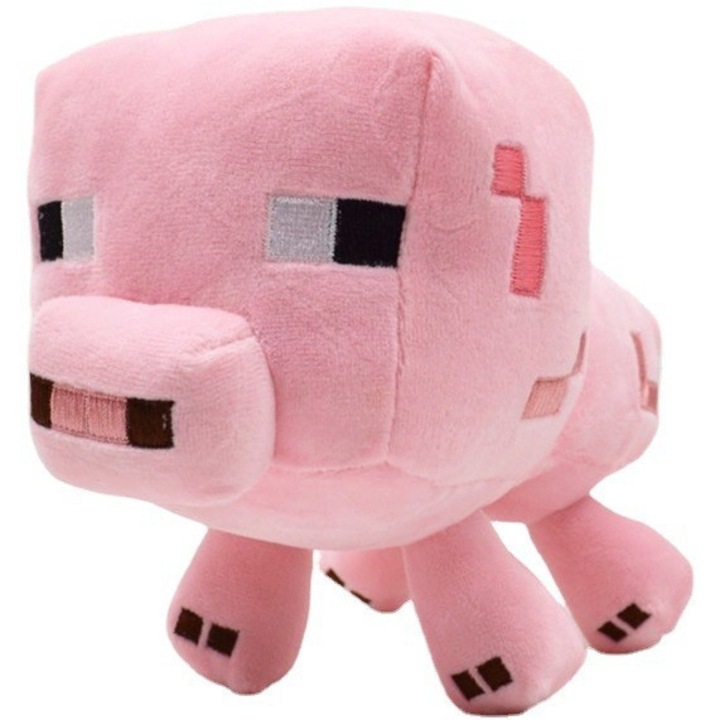 Papusa de plus, plus scurt super moale, purcelus roz de 16cm, aproximativ 70g