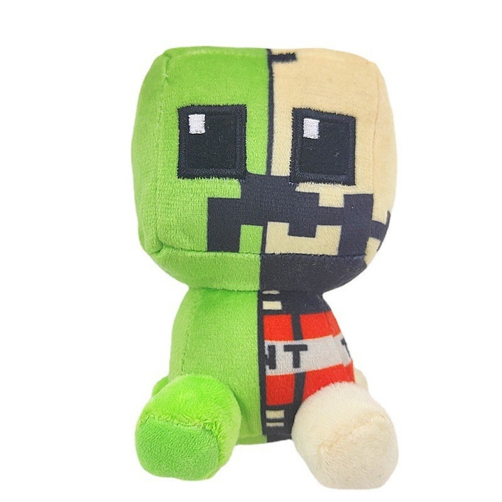 Plüss figura, Creeper TNT modell, 13cm, puha, 40g