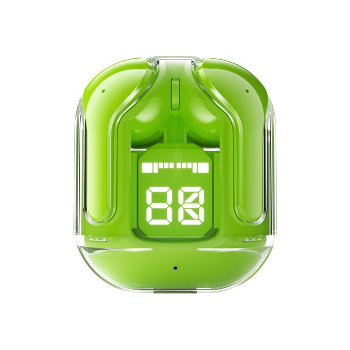 Casti Wireless XT16 TWS, Zöld, Kiváló Minőségű Hangzás