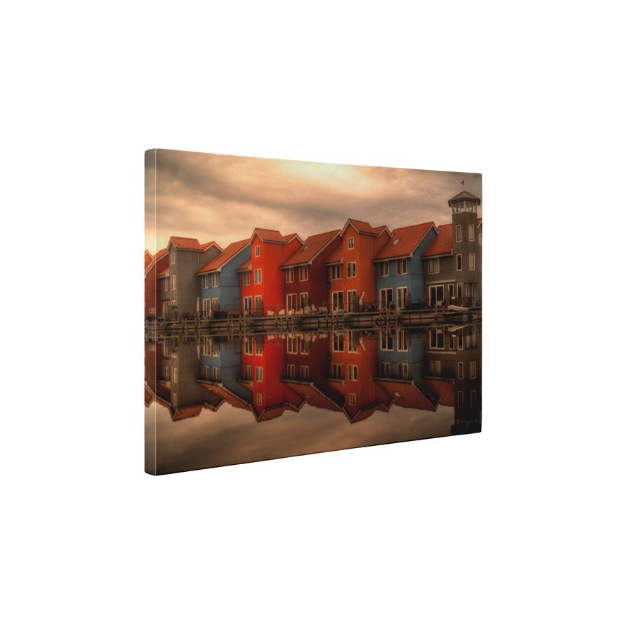 Casute colorate - Tablou Canvas - 95x125 cm