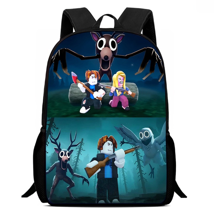 Ghiozdan student "99 Nights in the Forest", capacitate mare, multicolor, 29x12.5x42cm