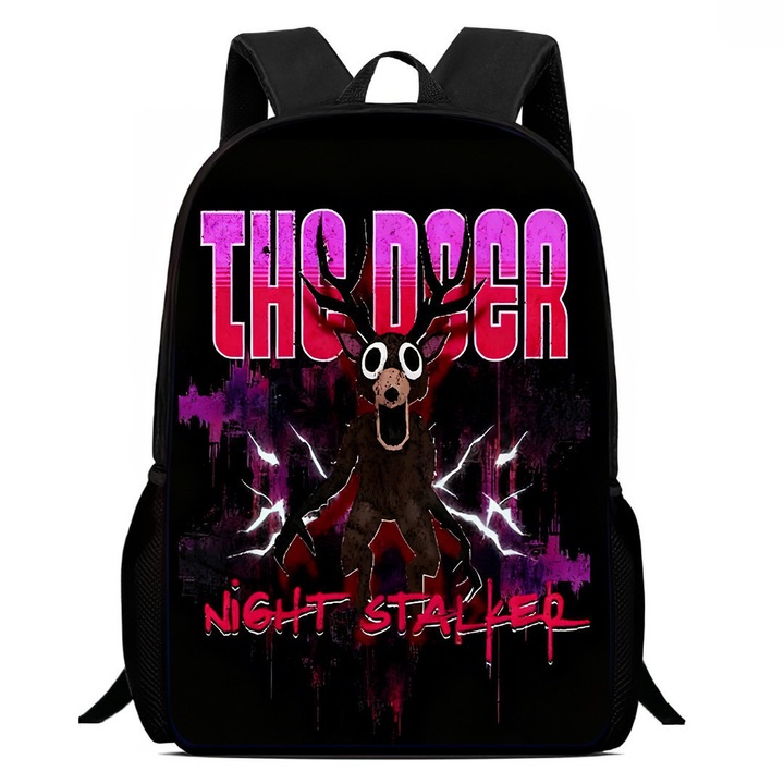 Ghiozdan student "99 Nights in the Forest", capacitate mare, multicolor, 29x12.5x42cm