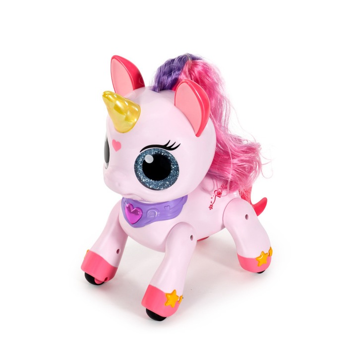 Jucarie pentru copii in forma de unicorn, controlata de la distanta, controlata prin gesturi cu senzor de gravitatie, animal de companie electronic, capabil sa cante si sa danseze