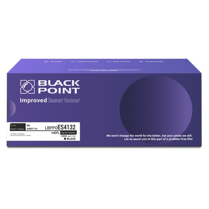 Toner, BLACK POINT, fekete, lézer nyomtatókhoz