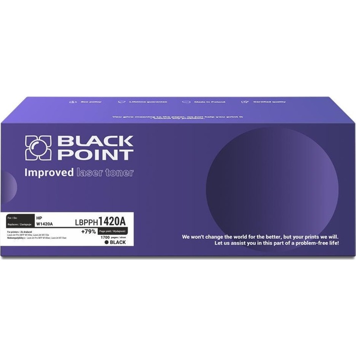 Toner, BLACK POINT, LBPPH1420A, fekete, lézer nyomtatókhoz