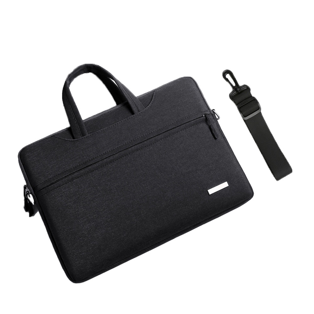 Servieta laptop TodyJeyHo, 13", negru, impermeabila, bretele ergonomice
