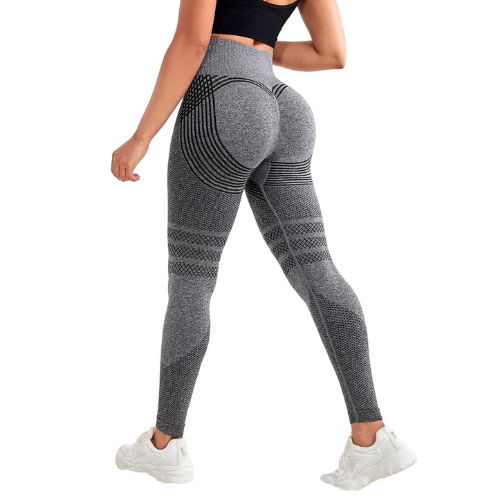 Дамски спортни клинове, йога панталони Slimmove, компресия, сив меланж, 2XL INTL