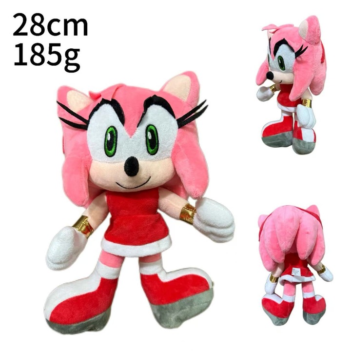 Set jucarii de plus Sonic the Hedgehog si Tails, 30cm, multicolor