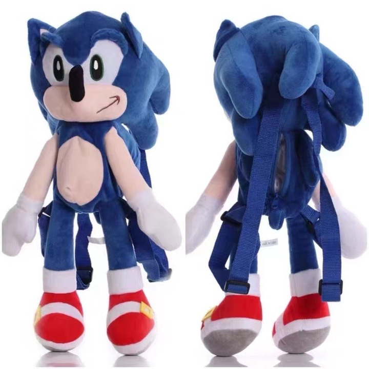 Set jucarii de plus Sonic the Hedgehog si Tails, 46cm, multicolor