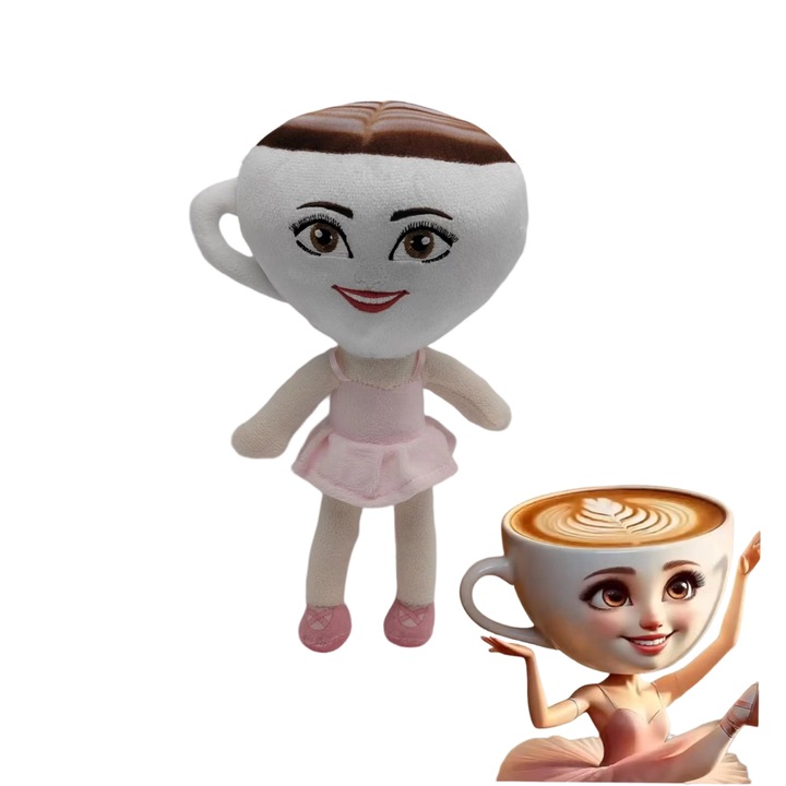 Jucarie de plus mitologic chinezesc, 28cm, cappuccino, set de jucarii