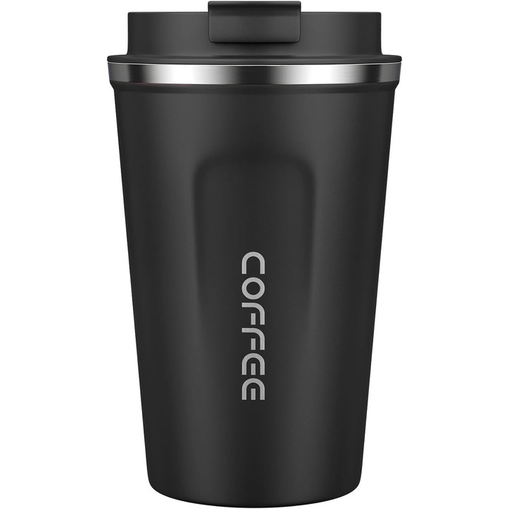 Termos ElfAnt, 510ml, inox, capac etans, design cu deschidere ecologica