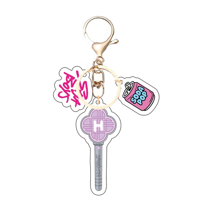 KP0P Devil Hunter gyűjthető akril kulcstartók, 3 darabos készlet, 6cm, többszínű