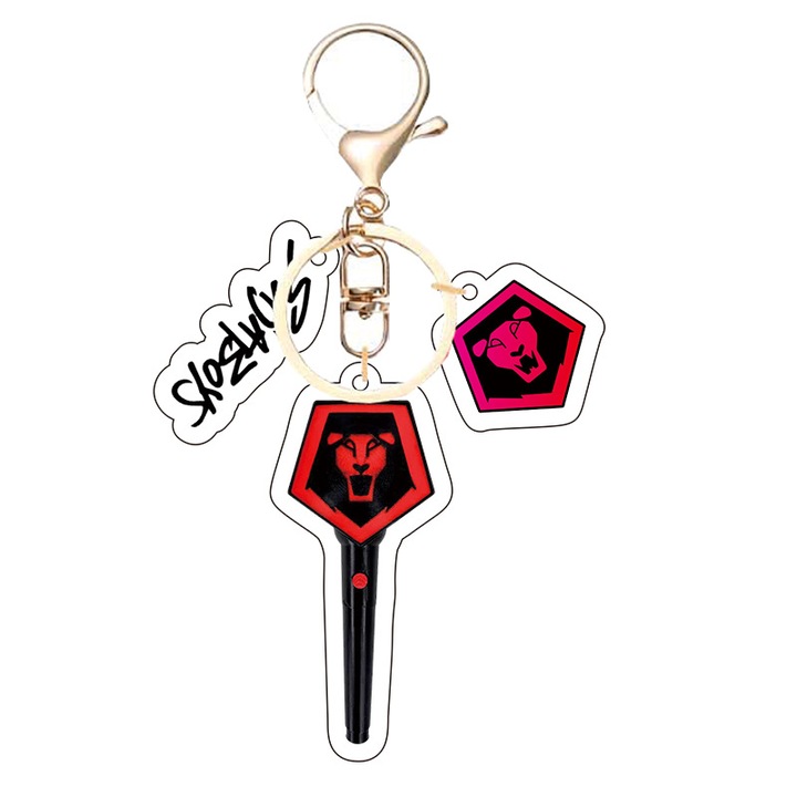 KP0P Devil Hunter gyűjthető akril kulcstartók, 3 darabos készlet, 6cm, többszínű