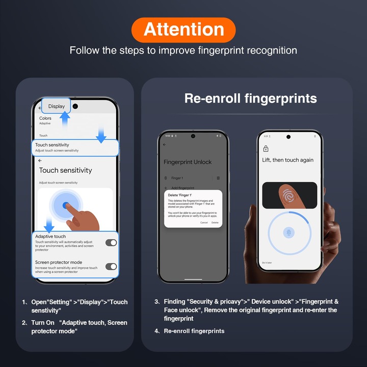 Set 2 Folie Protectie pentru Google Pixel 10 / Pixel 10 Pro, Sticla Temperata 9H+, Claritate Super HD, Tratament Oleofob si Anti-Amprente, LIXR-03EN®