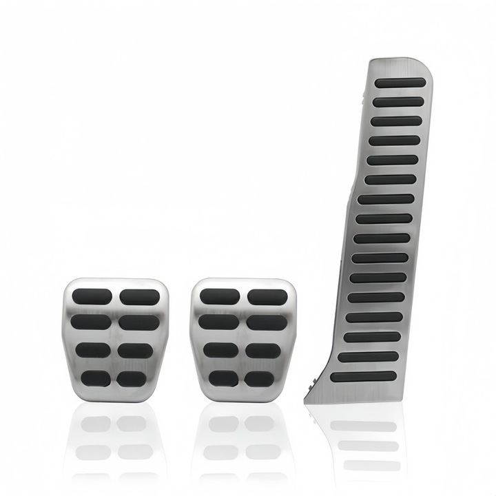 Комплект от 3 броя орнаменти за ръчни педали SPARKZA, неръждаема стомана и гума, за Volkswagen Golf, Jetta, Scirocco, Passat, Skoda