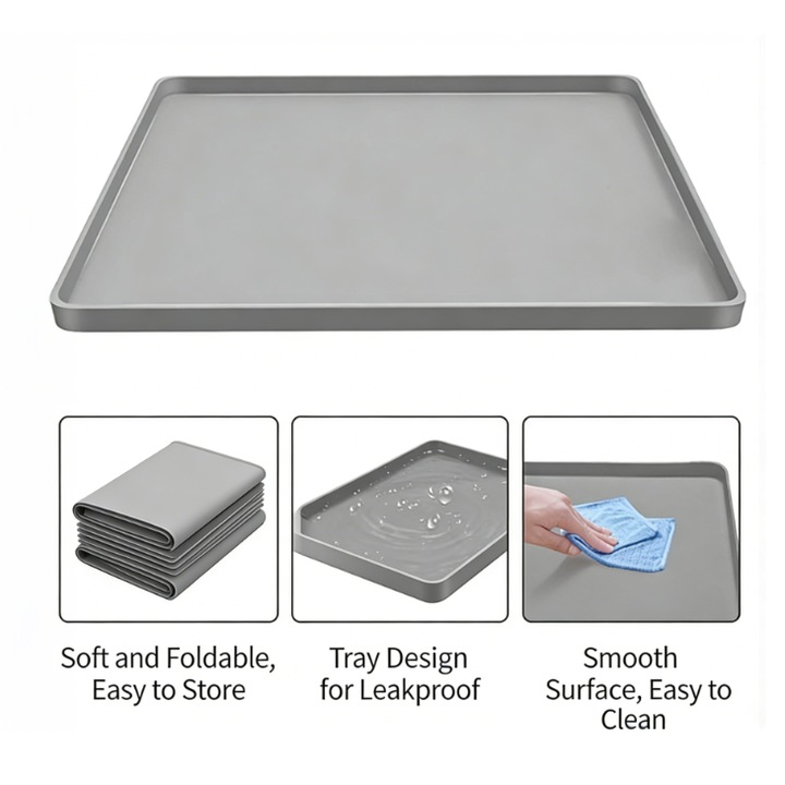 Covoraș durabil Infinitara pentru frigider, silicon, impermeabil, 23,6x23,6 inci