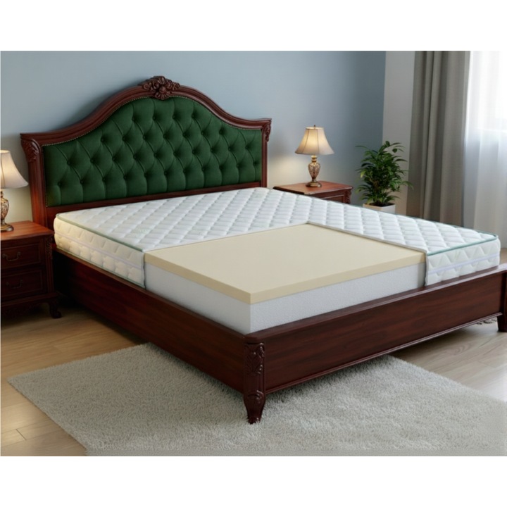 Saltea SuperOrtopedica 4 Brands DREAM, UltraHard, Memory Foam, 140x200x20cm, Husa Aloe Vera Detasabila si Lavabila