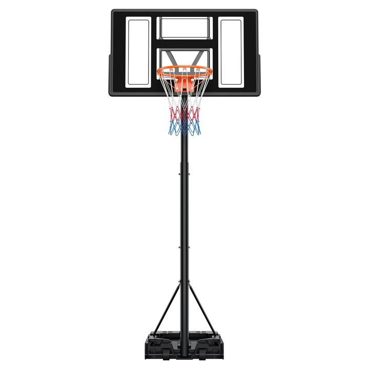 Hordozható kosárlabda palánkrendszer, Állítható magasságú 1,35–3,05 m, Kerekekkel ellátott talp, Gyerekeknek, tinédzsereknek és felnőtteknek, Feljárókhoz és medencékhez