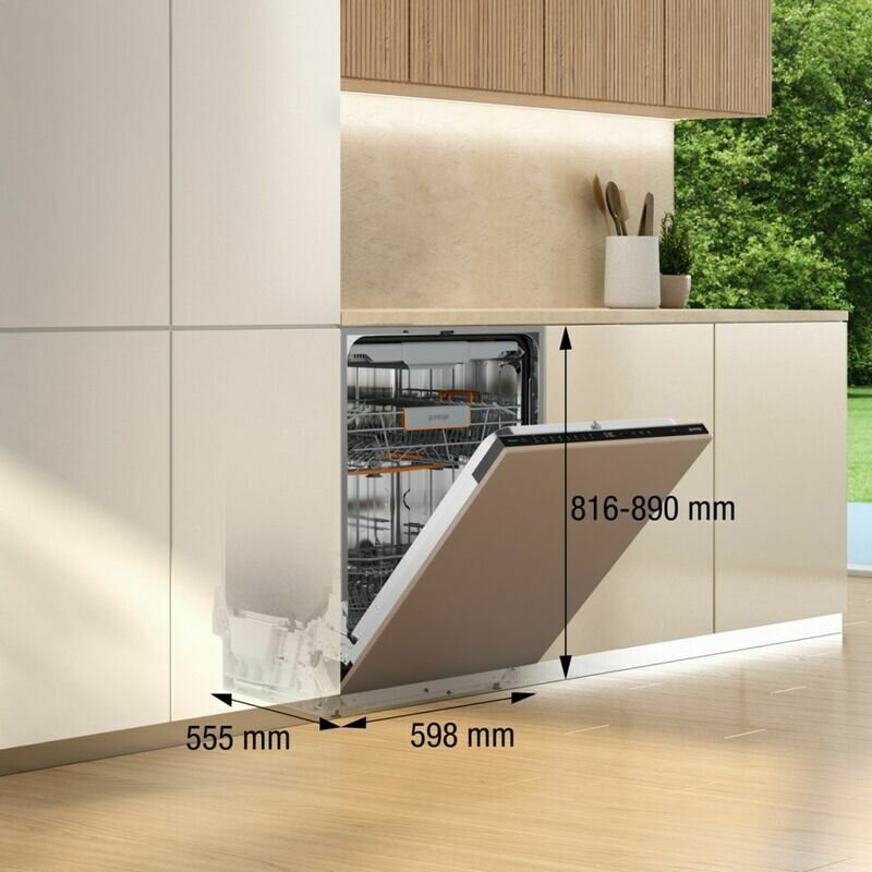 Masina de spalat vase Gorenje GV663B65XXL, incorporabila, 6 seturi, culoare neagra