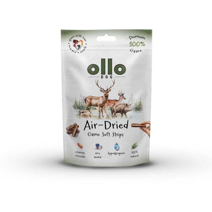 Biscuiti pentru caini, OLLO, carne de vanat, 80 g