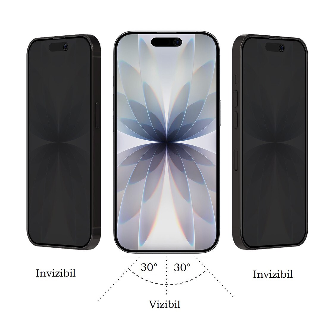 Folie Sticla Dr.Shield, Compatibil Apple iPhone 17, Protectie Profesionala 3D, Full Cover, Model Privacy