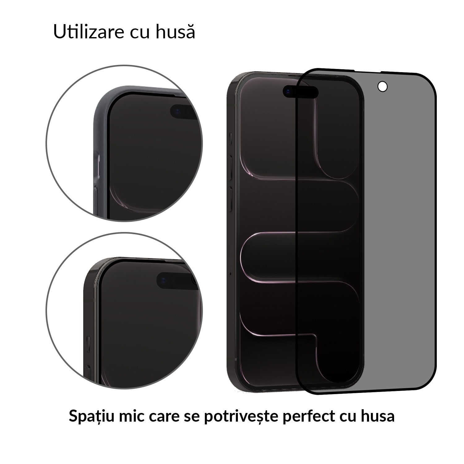 Folie Sticla Dr.Shield, Compatibil Apple iPhone Air, Protectie Profesionala 3D, Full Cover, Model Privacy