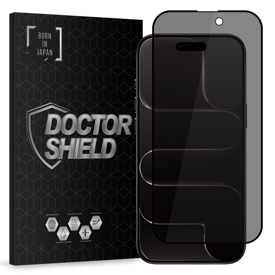 Folie Sticla Dr.Shield, Compatibil Apple iPhone Air, Protectie Profesionala 3D, Full Cover, Model Privacy