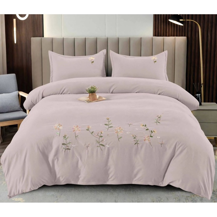 Lenjerie De Pat Din Finet Cu Broderie - Wild Flowers